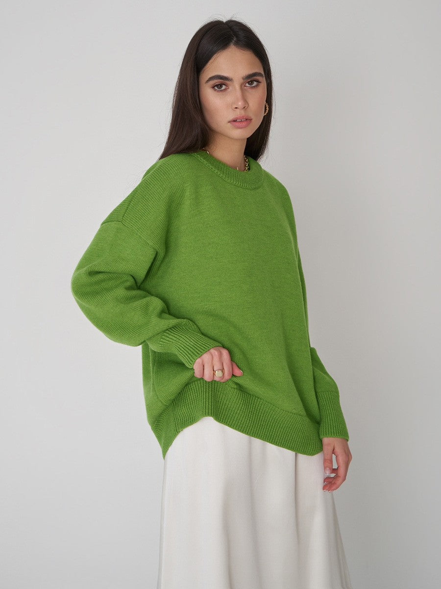Damen Bequemer Oversized Pullover aus hochwertigem Strick Drune