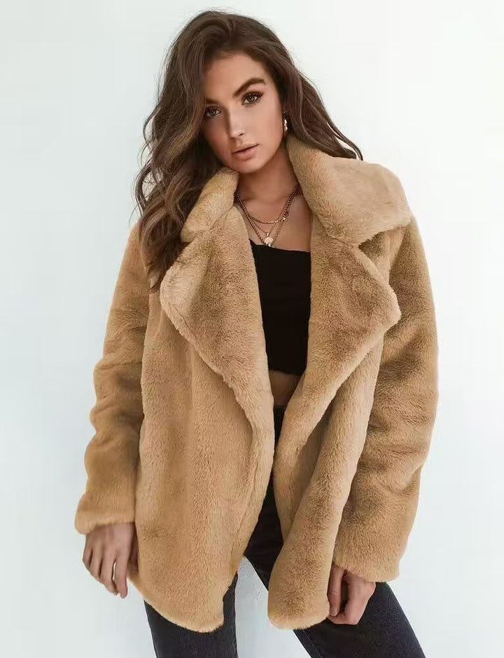 Damen Kuscheljacke mit elegantem Revers Drune