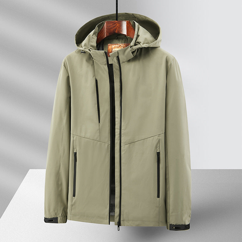 Herren Wetterfeste Outdoorjacke mit praktischer Kapuze Drune