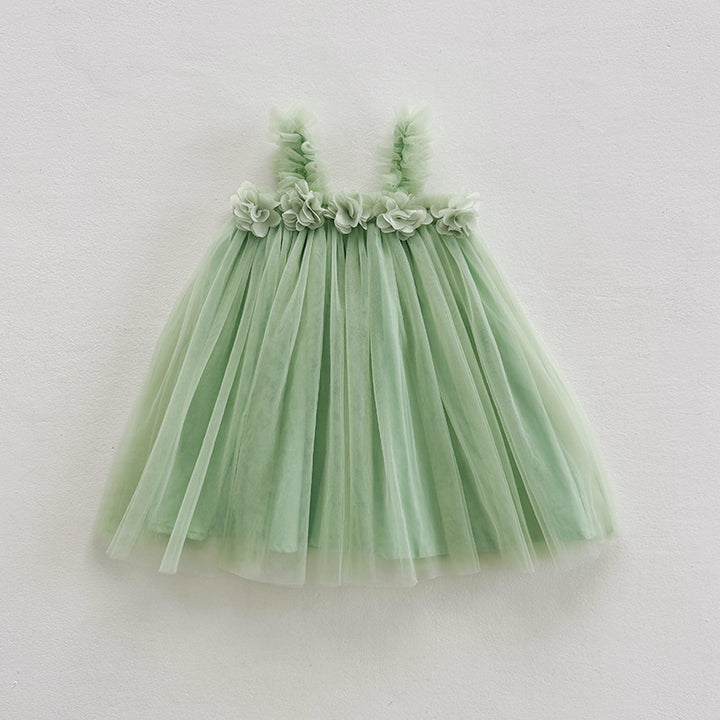 Mädchen Tüll Partykleid mit floralen Akzenten Drune