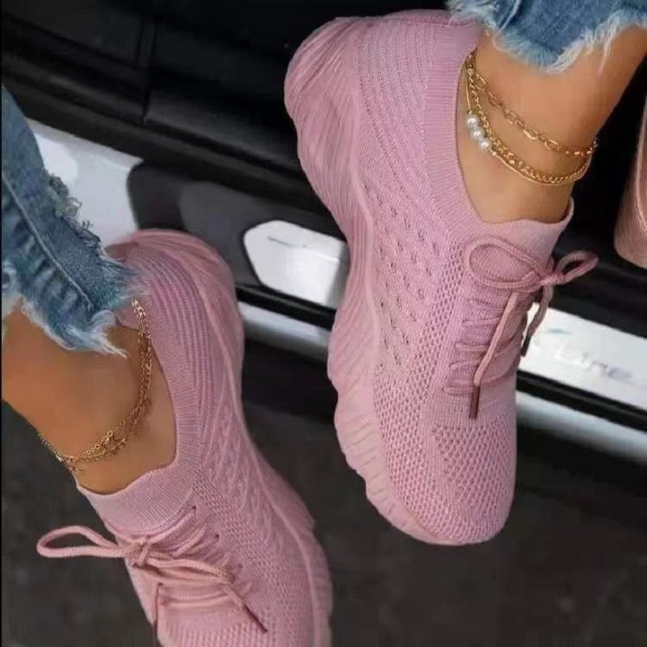 Damen  leichte Strick-Sneaker mit sockenähnlichem Obermaterial, gepolsterter Komfortsohle und flexibler Profil-Laufsohle Drune