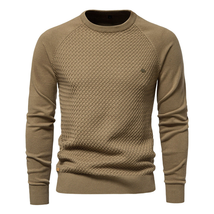 Herren Strickpullover mit modernem Strukturmuster und Rundhalsausschnitt Drune