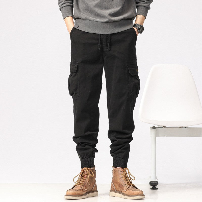 Herren Multifunktionale Cargo-Joggerhose mit Reißverschluss-Beinabschluss und großen Klappentaschen Drune