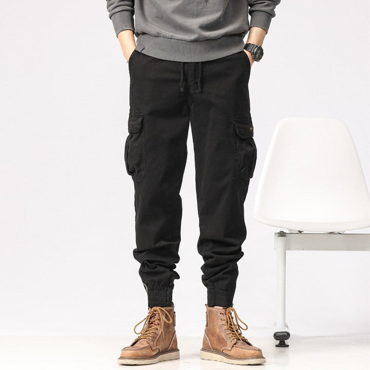 Herren Multifunktionale Cargo-Joggerhose mit Reißverschluss-Beinabschluss und großen Klappentaschen Drune