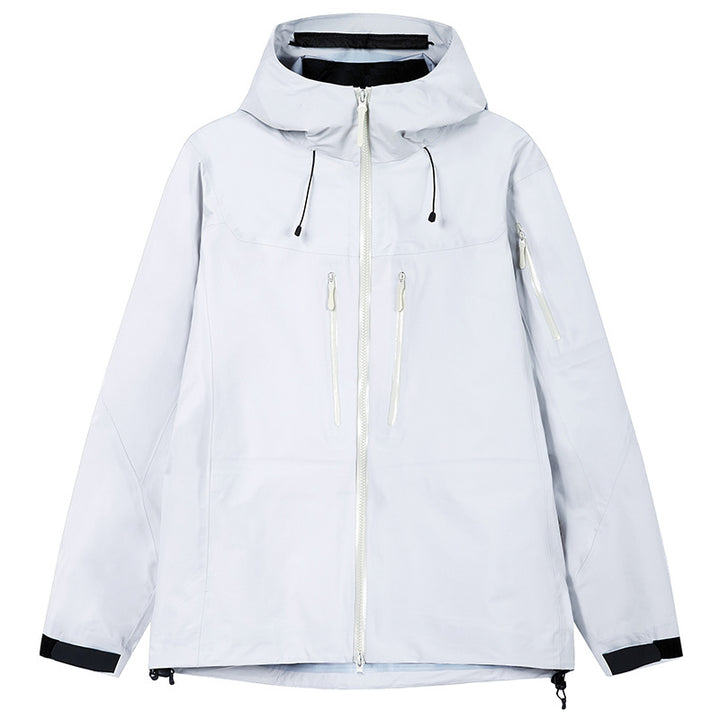 Herren Technische wasserdichte Outdoorjacke mit Kapuze und verschweißten Reißverschlüssen Drune