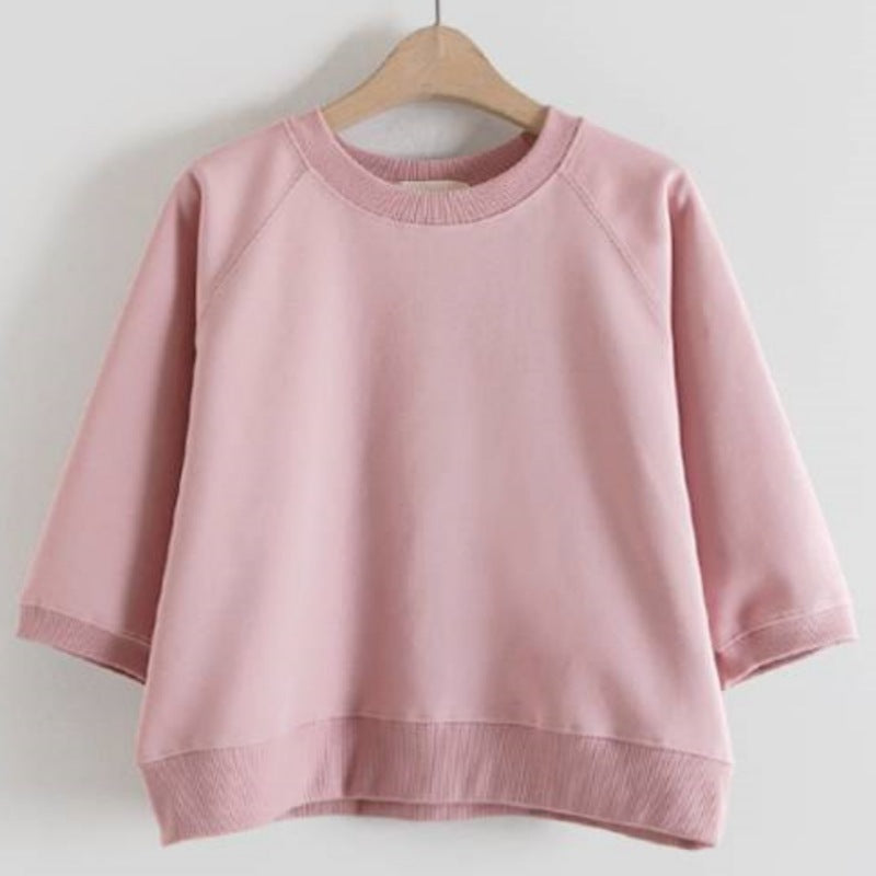 Damen legeres Sweatshirt mit 3/4-Ärmeln Drune