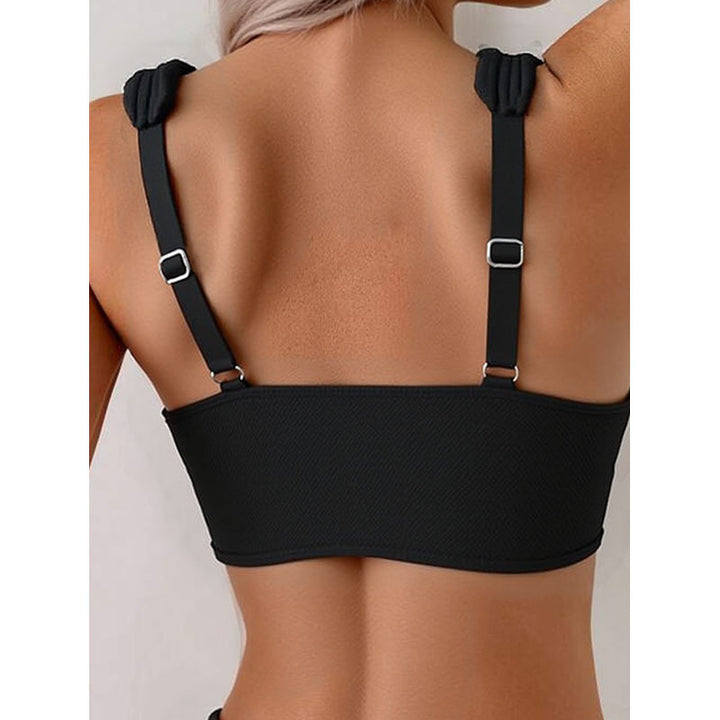Damen Sportliches Bikini-Set mit breiten Trägern Drune