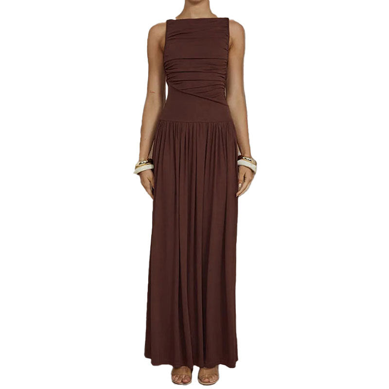 Damen Maxikleid mit raffinierter Raffung Drune