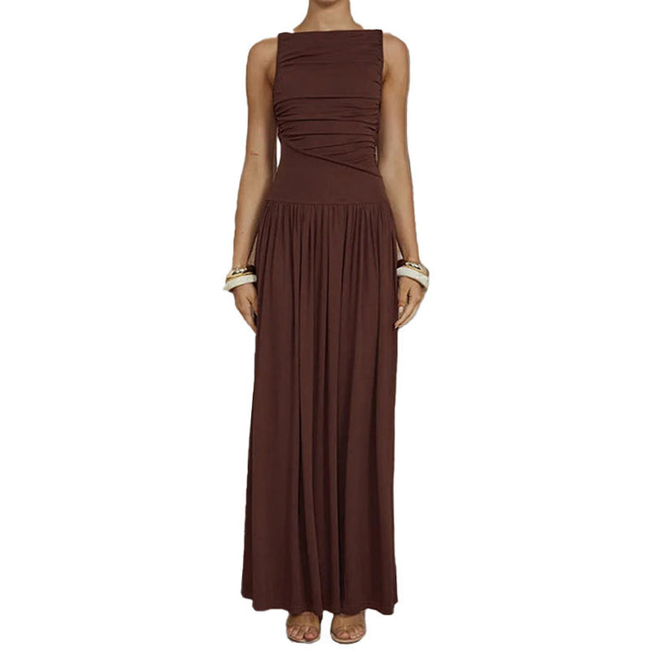 Damen Maxikleid mit raffinierter Raffung Drune