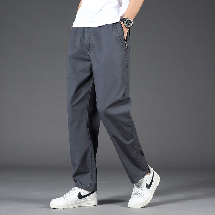 Herren Weite Relaxed-Chinohose mit geradem Bein & elastischem Komfortbund Drune