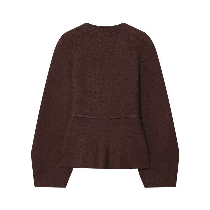 Damen Strickjacke mit eleganter Taillierung und V-Ausschnitt Drune