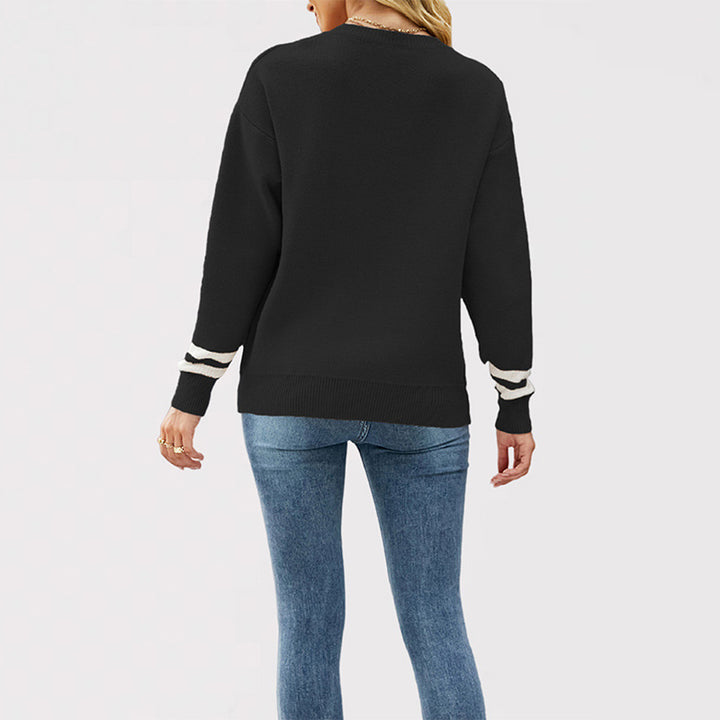 Damen Modischer Sweatpullover mit Statement-Print Drune