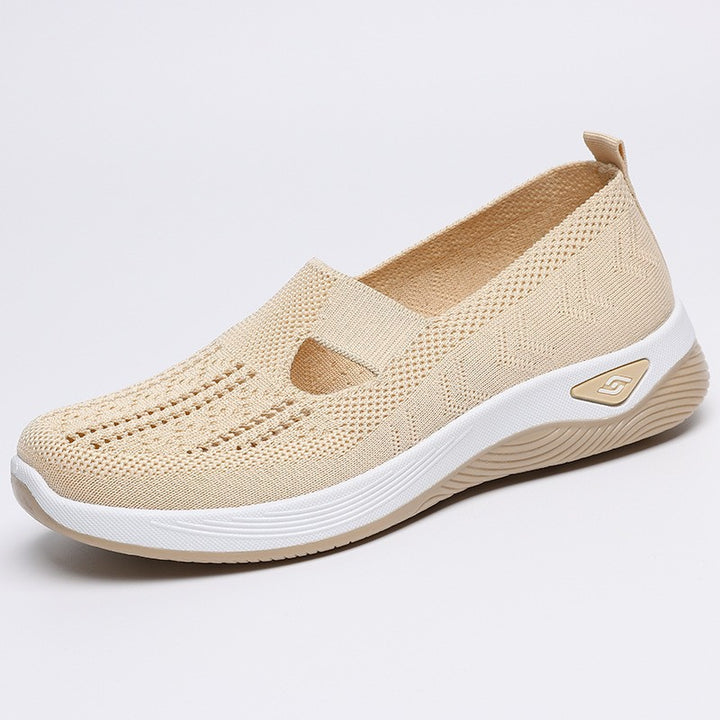 Damen nan leichte gestrickte Slipper mit orthopädischer Komfortsohle Drune