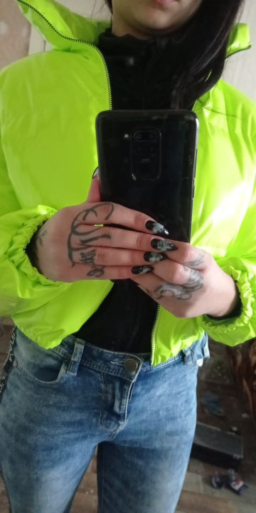 Damen glänzende Steppjacke Drune