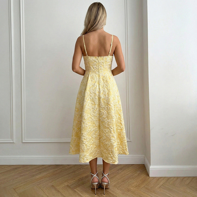 Damen Tailliertes Cocktailkleid mit schimmerndem Stoff und elegantem Bustier Drune