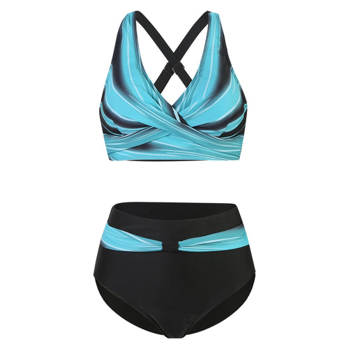 Damen Hochtaillierter Sport-Bikini mit elegantem Rückenschnitt Drune
