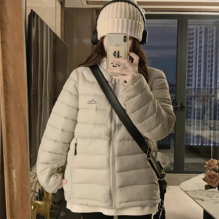 Damen Wattierte Outdoor-Jacke mit praktischen Reißverschlusstaschen und hohem Kragen Drune