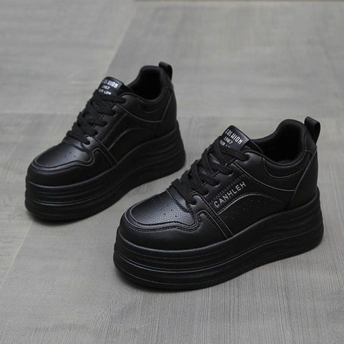 Damen modische Plateau Sneakers Drune