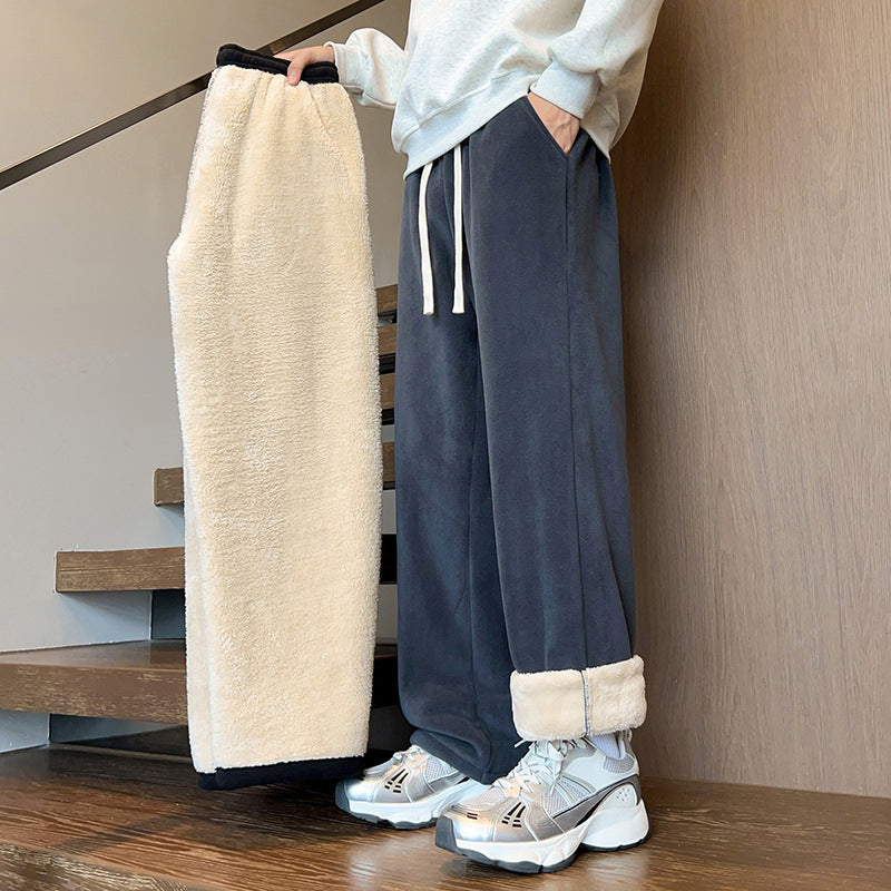 Damen Bequeme Fleece-Relaxed Fit Hose