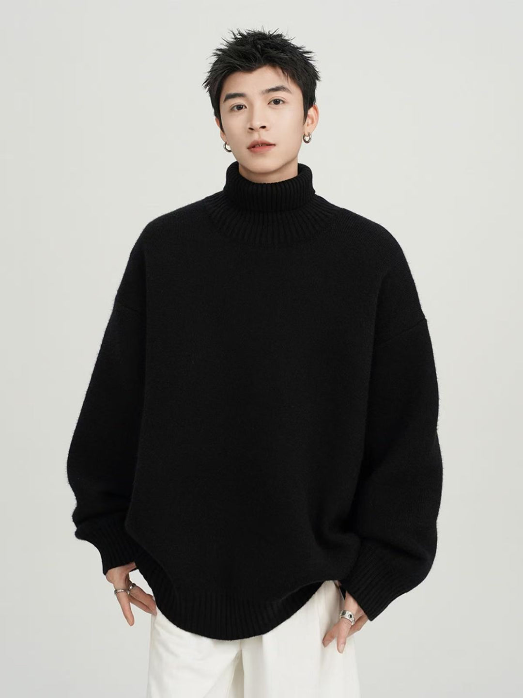 Unisex Oversized Rollkragenpullover Drune