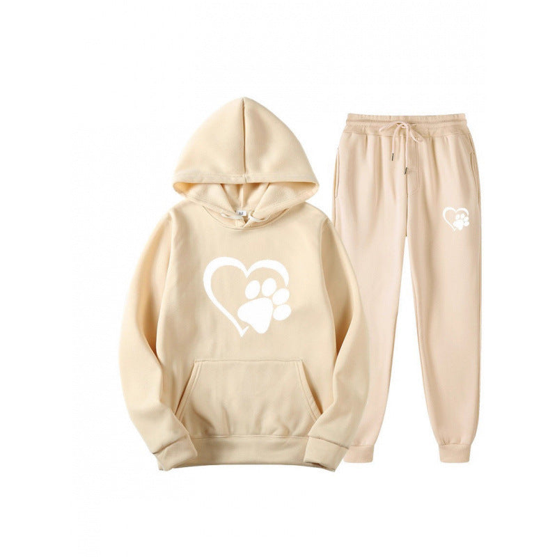 Damen Kuscheliger Hoodie und Jogginghose Set Drune