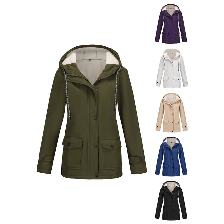 Damen Funktionale Winterjacke mit Fleece-Futter und Kapuze Drune