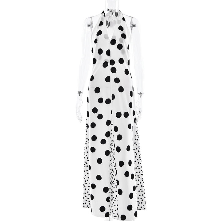 Damen Sommerliches Maxikleid mit floralen Akzenten und tiefem Ausschnitt Drune