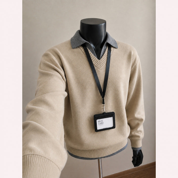 Herren Pullover mit V-Ausschnitt Drune