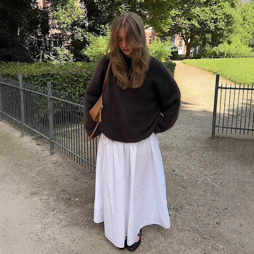 Damen Denim-Midirock mit hoher Taille, Frontschlitz und geradem Schnitt Drune