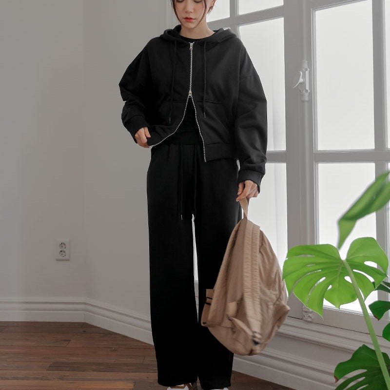 Damen sportliches Hoodie- und Hosen-Set Drune