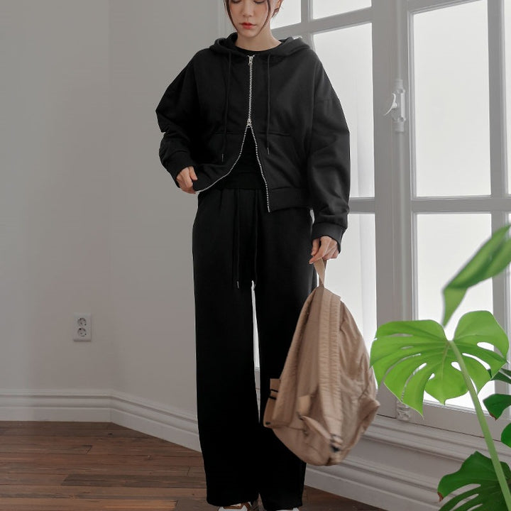 Damen sportliches Hoodie- und Hosen-Set Drune