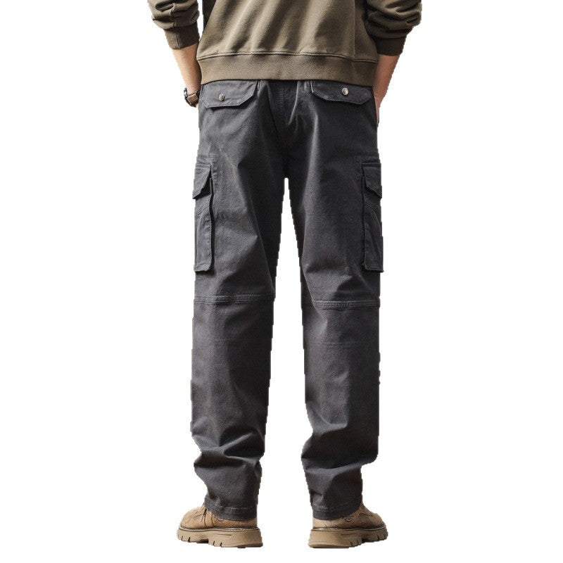 Herren Robuste Relaxed-Fit Cargohose mit verstärkten Knien und Mehrfach-Taschen Drune