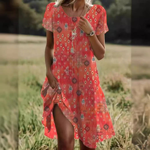 Damen Freizeitkleid mit asymmetrischem Saum und Taschen Drune