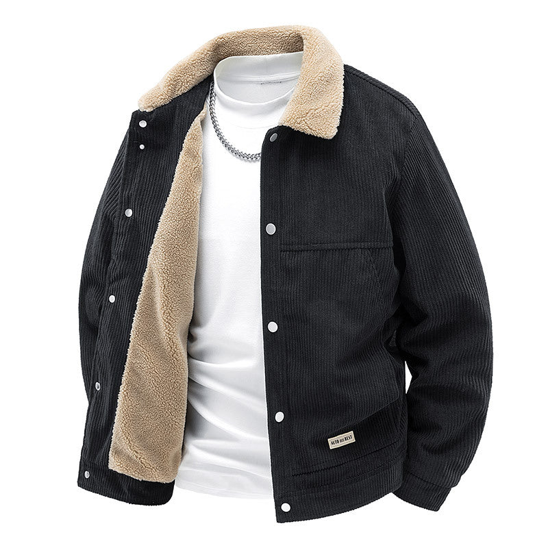 Herren Baumwolljacke mit Teddyfellfutter Drune