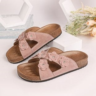 Damen Komfortable und stilvolle Blüten-Sandalen Drune