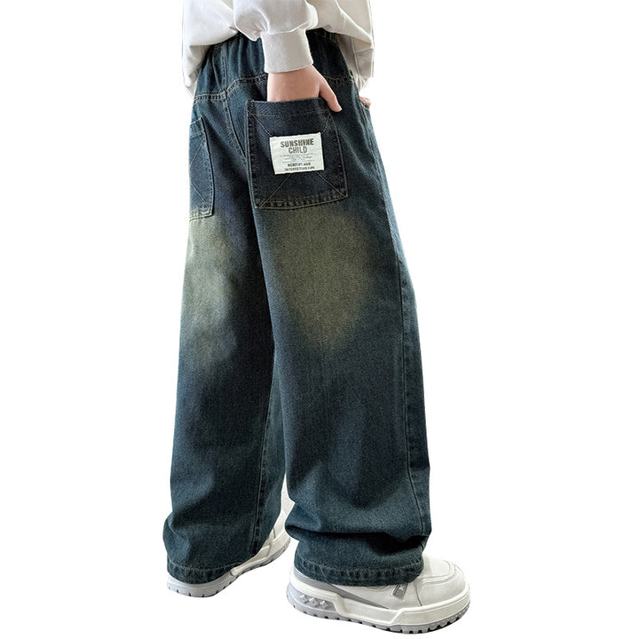 Unisex Weite Jeans mit hohen Taschen Drune