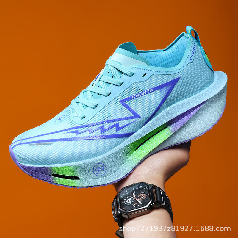 Unisex leichter Performance Laufschuh mit gedämpfter Plateausohle und atmungsaktivem Mesh Drune
