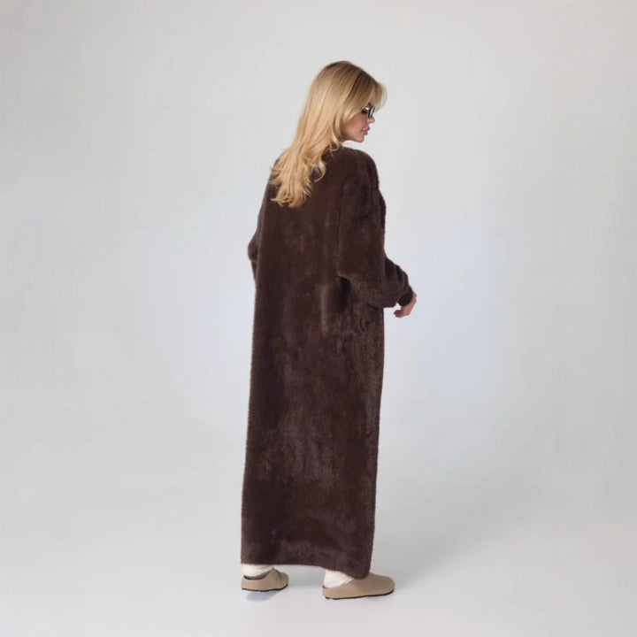Damen Langer Wollmantel Drune