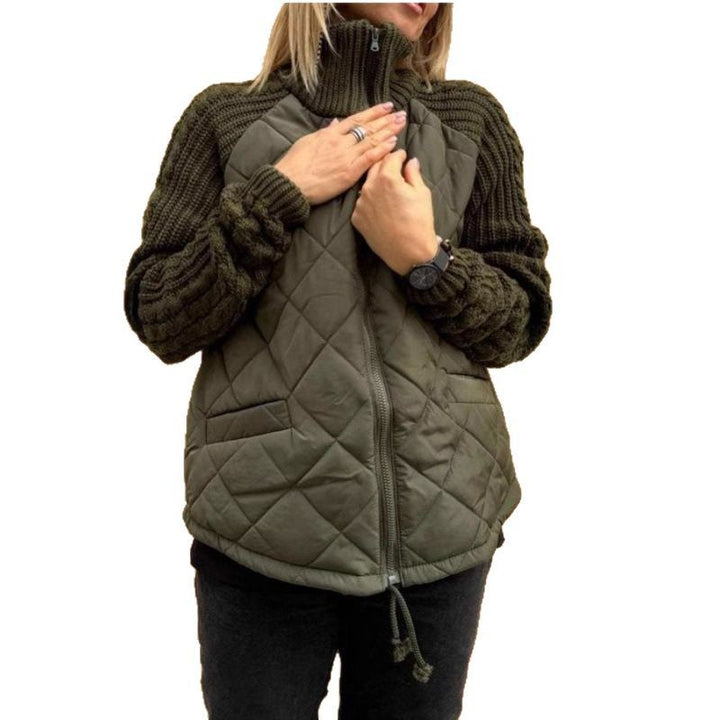 Damen Steppjacke mit Wolldetails Drune