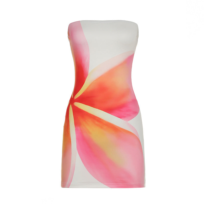 Damen Bandeau-Kleid mit floralem Motiv und figurnahen Schnitt Drune