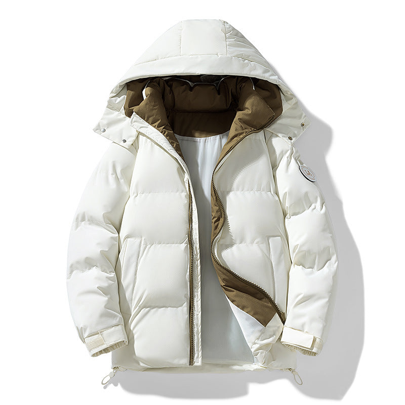Herren urbaner Thermo-Parka mit dreidimensionaler Steppung, Zwei-Wege-Reißverschluss und verstellbarem Saum Drune