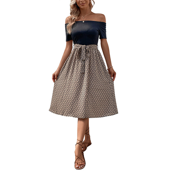 Damen Wickelkleid mit tailliertem Oberteil und verspieltem A-Linien-Schnitt Drune