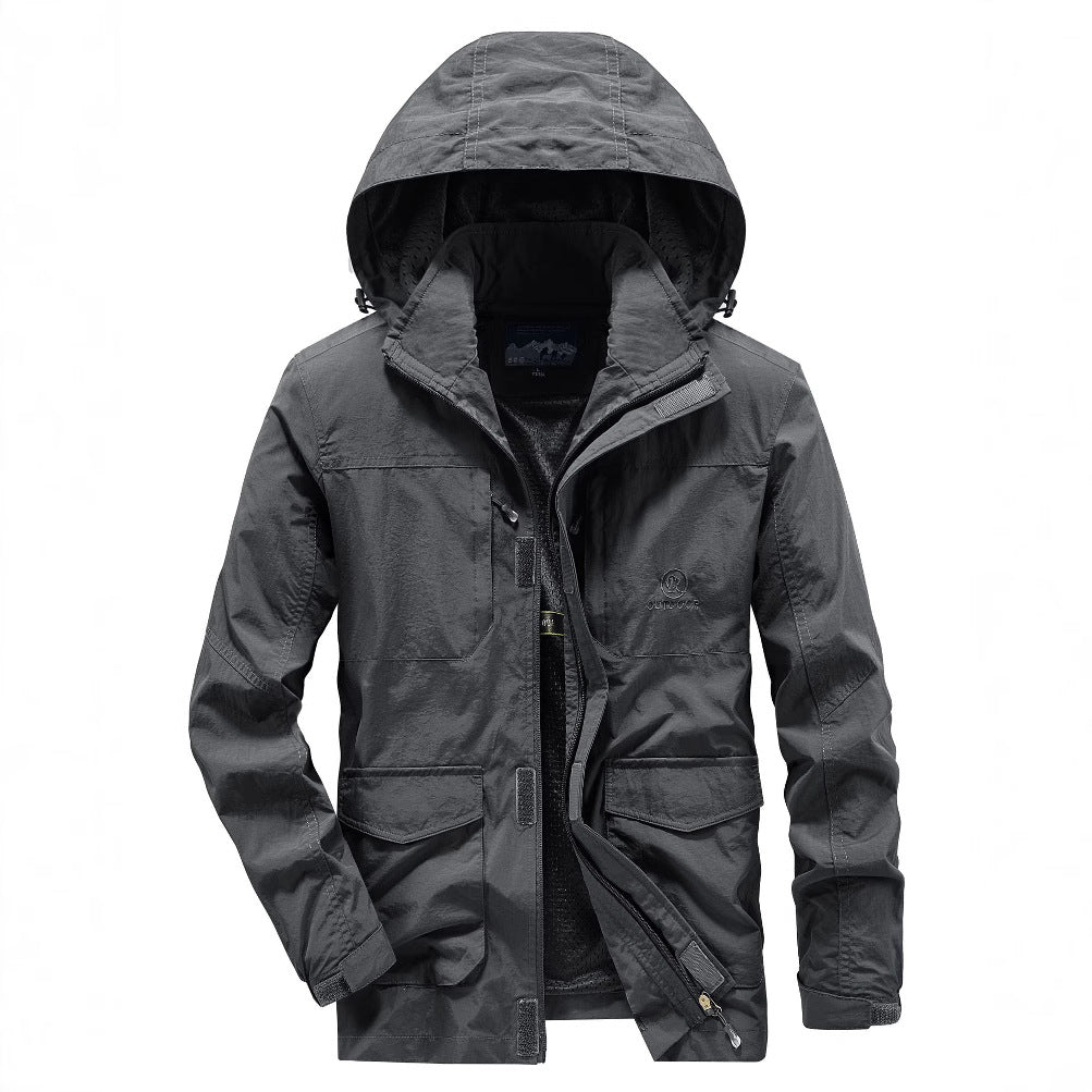 Herren Robuste Wetterjacke mit praktischen Taschen Drune