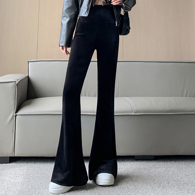 Damen Flared Velvet-Hose Drune