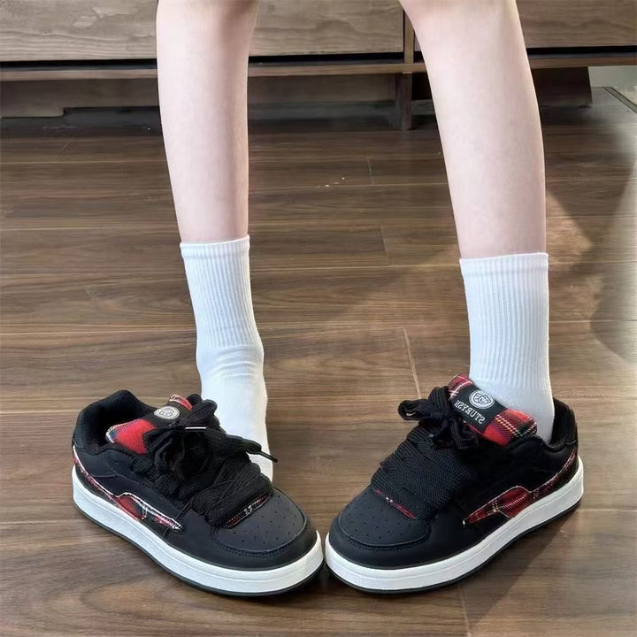 Damen Sportliche Low-Top Sneakers mit atmungsaktiver Mesh-Oberfläche und dämpfender Sohle Drune