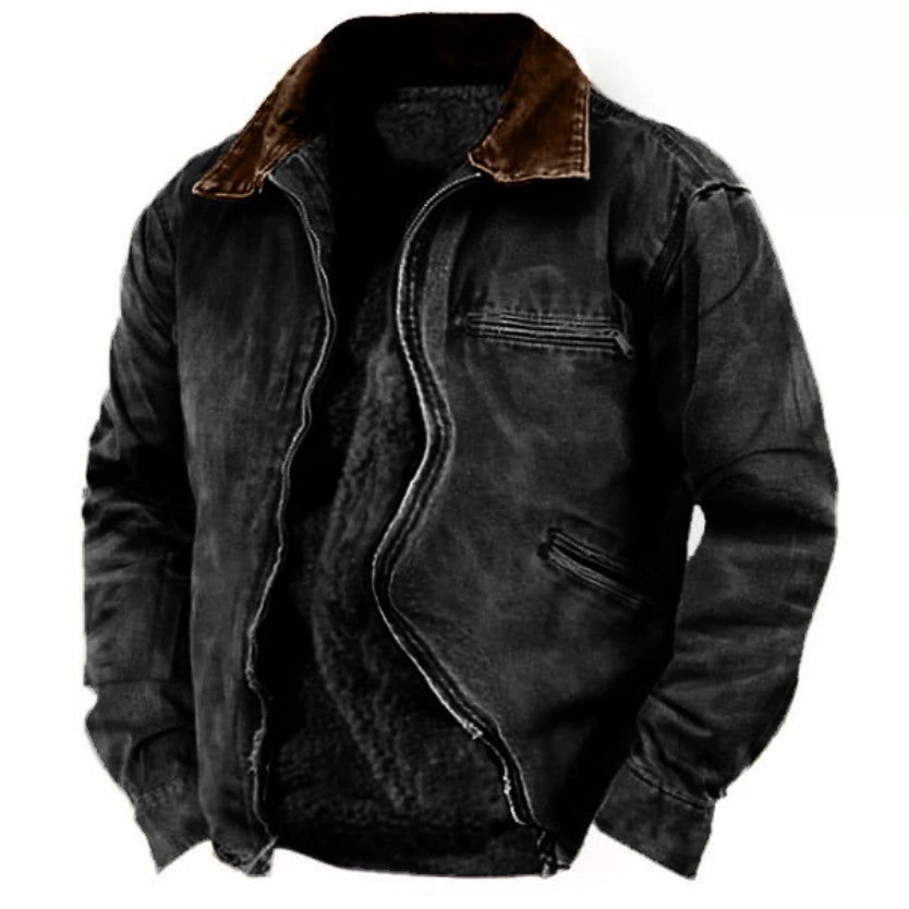 Drune | Warme Winterjacke Mit Pelzfutter Für Männer