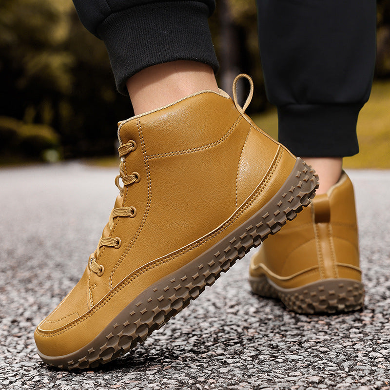 Herren nan urbaner Leder-Sneakerboot mit gepolstertem Schaft und griffiger Profilsohle Drune