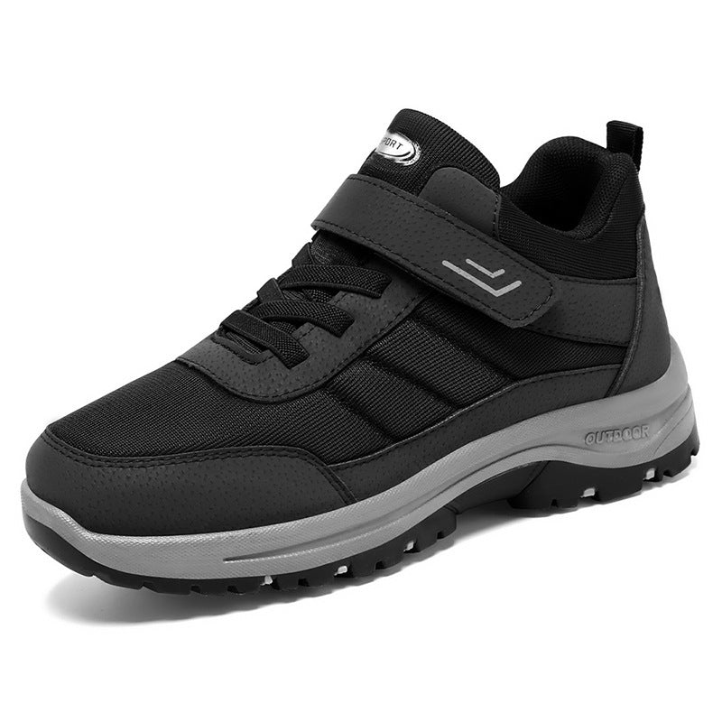Herren nan multifunktionaler Trekking-Walking-Sneaker mit Klett- und Schnürsystem, stoßdämpfender EVA-Zwischensohle und tiefprofilierter Trailsohle Drune