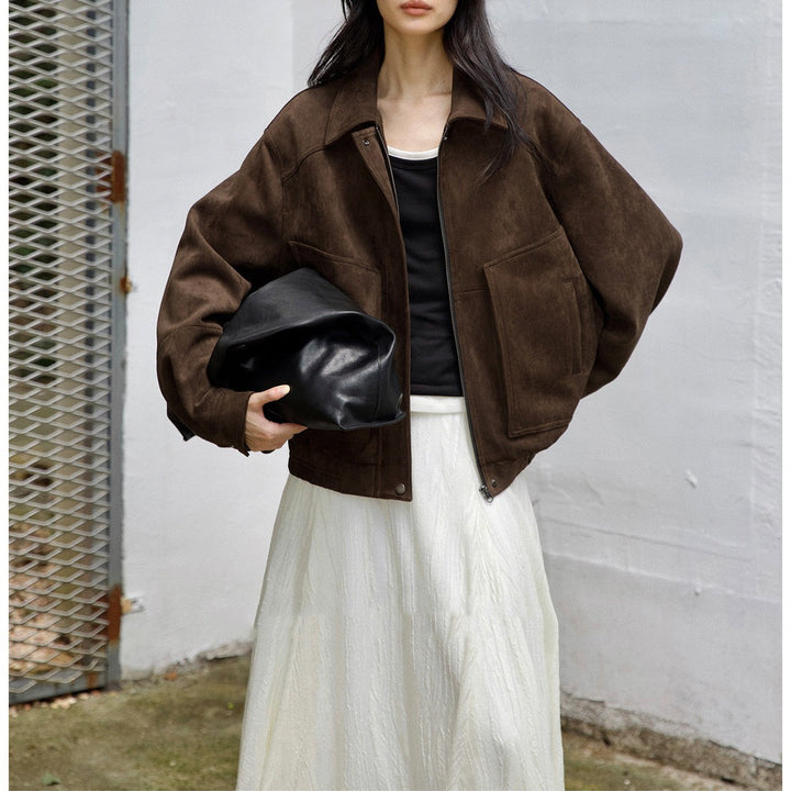 Damen Modische Oversized-Jacke Drune