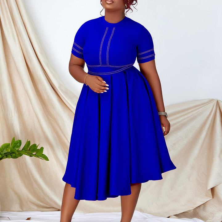 Damen Edles Midikleid mit feinster Taillierung und schwingendem Rock Drune